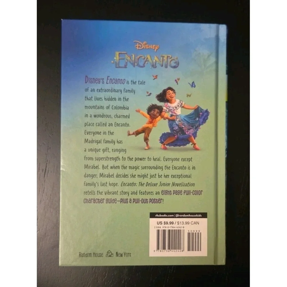 Disney Encanto Deluxe Junior Novelization Book Tale + Character Guide &‎ Poster